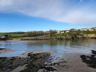 Coastal Landscape with Water and Clouds in a Rural Ecoregion