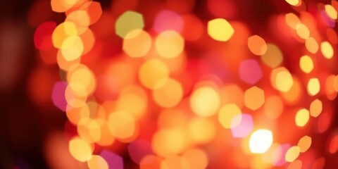 Vibrant orange abstract bokeh background with soft focus lights, shiny, vibrant