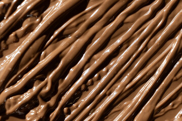 Macro Texture Natural Melted Milk Chocolate Top View