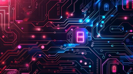 Close up of electronic circuit board