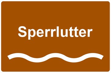 Illustration eines Namensschildes für den Fluss 