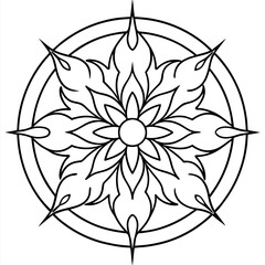 Traditional Fire Mandala Art Symmetrical Patterns Perfect for Backgrounds and Decor