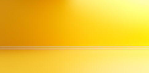Fototapeta premium Minimalistic yellow wall and floor background.