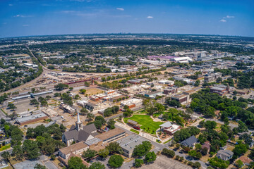 Aerial View of Historic Irving, Texas during Summer