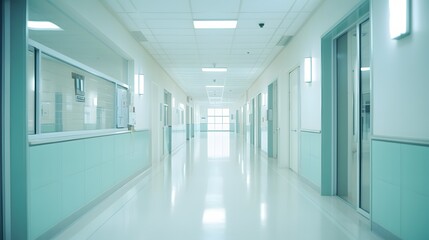 hospital hallway blur image background