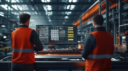 Group of Operators Controlling Process on Product Line in Manufacturing Facility