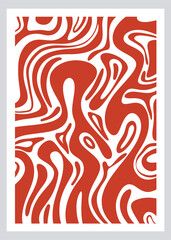 Fluid Poster Lines, Wavy Pattern Poster, Abstract Curves, Organic Shapes.