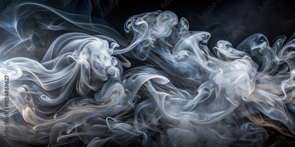 Aufkleber captivating long exposure grey smoke overlay texture for artistic backgrounds and design projects fe