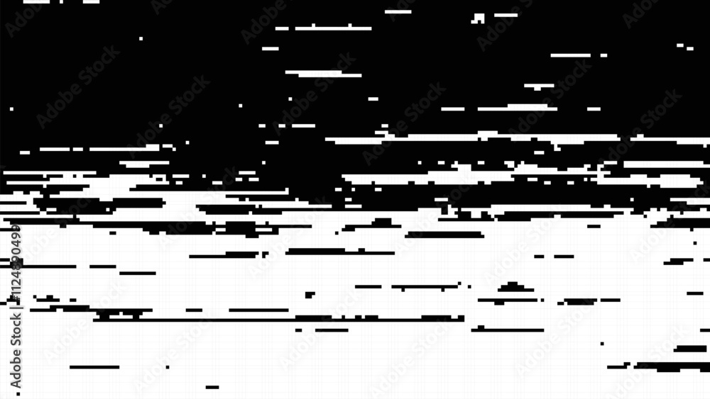 Poster Vector gradient background. Falling pixels. Abstract mosaic.