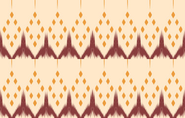 Geometric ethnic oriental ikat seamless pattern  color oriental. Aztec ornament print. Design for background ,curtain, carpet, wallpaper, clothing, wrapping, Batik, vector illustration.