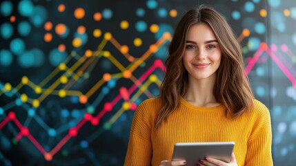 Engaging business meeting with data analysis modern office digital presentation dynamic environment optimistic viewpoint