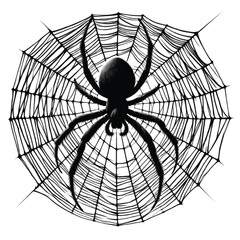 Obraz premium Silhouette Spider net