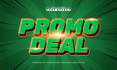 promo deal editable text effects with a discount and promotion theme