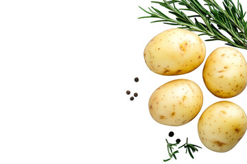 potatoes with leaves