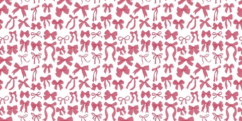 Pink Ribbon Pattern Wallpaper