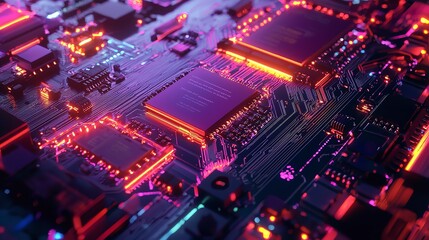 Obraz premium Integrated Microchip 16k Resolution Ultra Photorealistic