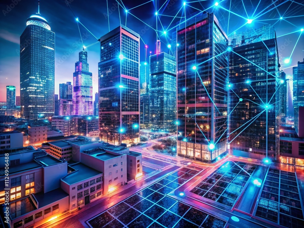 Poster captivating low light photography showcasing the wonders of artificial intelligence in a futuristic 