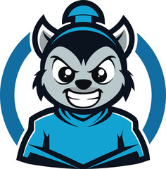 Funny Character Monster Animal Head Vector Mascot Logo Design isolated cartoon logo art animal angry face drawing EPS 10, PNG, SVG, AI