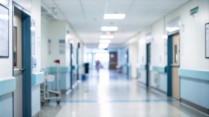 blur image background of corridor in hospital or clinic image