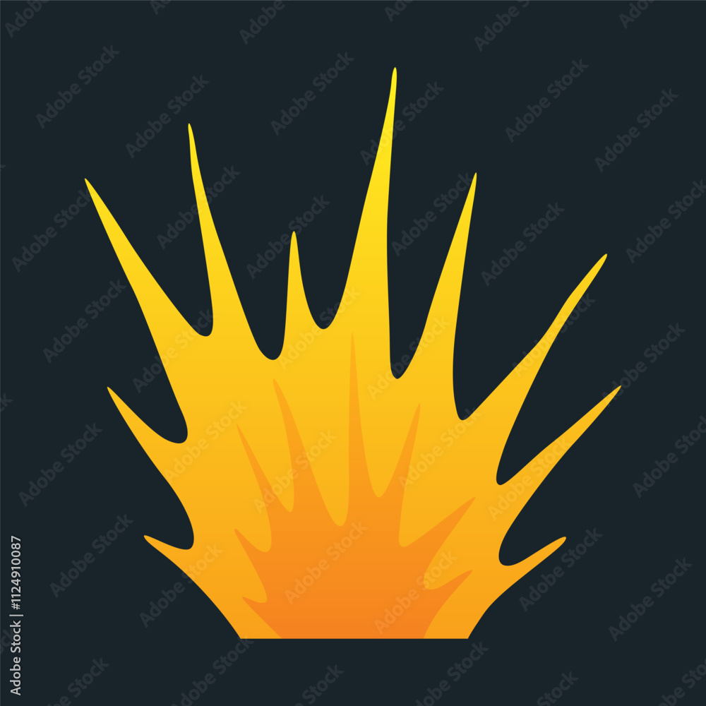 Poster explosion animation. animation for game of the explosion effect. cartoon animation for game. explodi