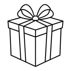  gift box illustration on transparent background.