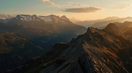Golden Hour Mountain Peaks