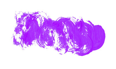 Purple brush strokes isolated on transparent background.