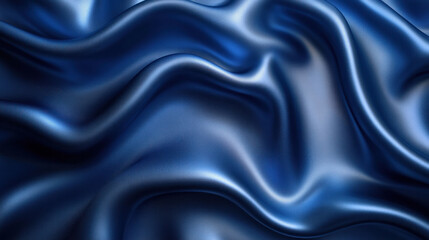 Obraz premium Luxurious background of satin fabric in deep royal blue illuminated by soft light