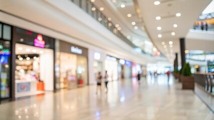 Abstract blur interior shopping centre  for background.
