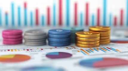 Comprehensive Finance Data Visualization with Abstract Graphs and Charts