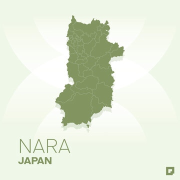 Nara vector map, Vector map of Nara, editable eps, AI files, Vector illustration of Nara vector map