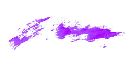 Purple brush strokes isolated on transparent background.