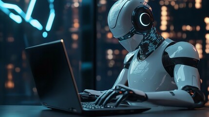 Man Using Laptop for Searching Technology Solutions