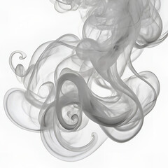Subtle Swirls of White Smoke on a Bright White Background