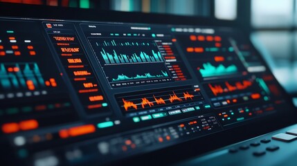 Corporate Finance Analytics Dashboard with Interactive Market Graphs and Data Visualizations