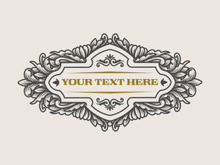 Elegant vintage frames with intricate floral and ornamental details, perfect for adding a classic touch to labels, invitations, and decorative borders in various design projects