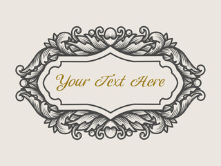 Elegant vintage frames with intricate floral and ornamental details, perfect for adding a classic touch to labels, invitations, and decorative borders in various design projects