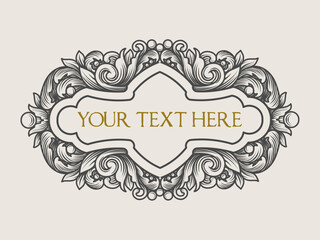 Elegant vintage frames with intricate floral and ornamental details, perfect for adding a classic touch to labels, invitations, and decorative borders in various design projects