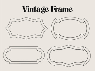 Elegant vintage frames perfect for adding a classic touch to labels, invitations, and decorative borders in various design projects