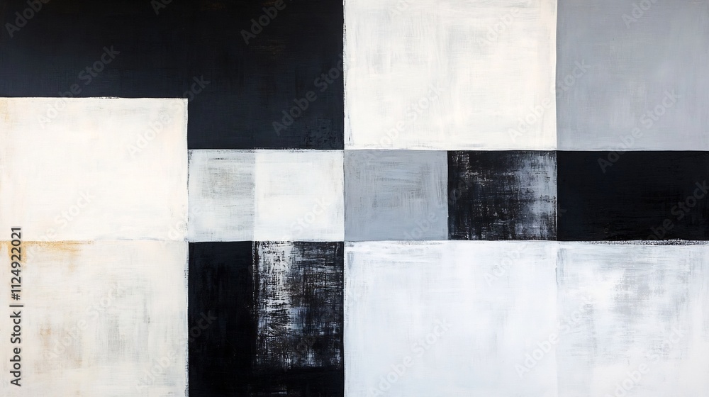 Aufkleber subtle scandinavian abstract art with clean geometric patterns and light tones