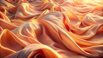 Obraz premium Peach Fabric Swirls: Calming Texture Landscape Photography