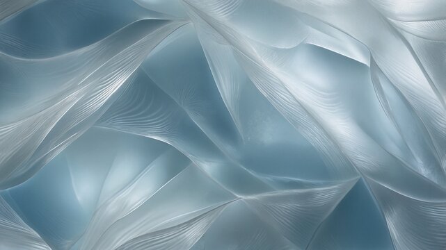 Soft and Elegant Abstract Waves of Frosty Blue with Smooth Textures.