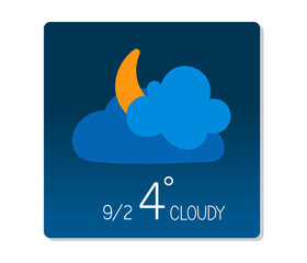 Weather forecast for September 2 with cloudy conditions and temperature of 4 degrees