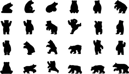 Powerful Bear Shape in Wilderness