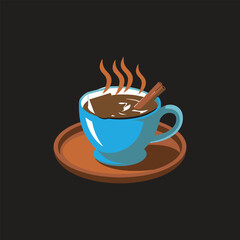  A cup of coffees  vector art illustration