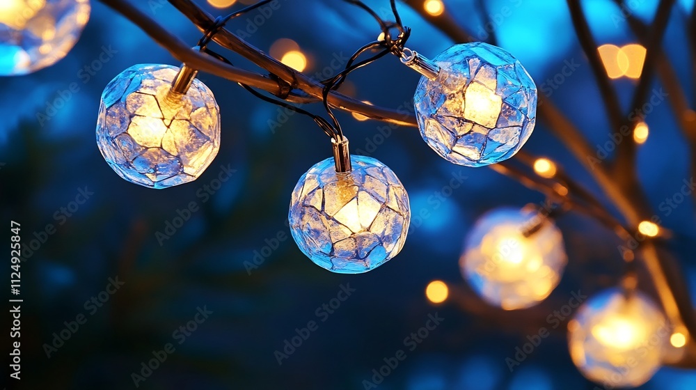 Poster glowing orbs of light in soft focus bokeh effect for dreamy atmosphere