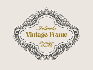 Elegant vintage frames with intricate floral and ornamental details, perfect for adding a classic touch to labels, invitations, and decorative borders in various design projects