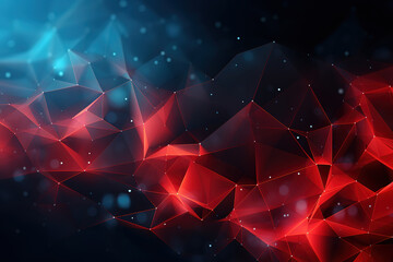 Unbelievable Abstract Geometric Neon Pattern with Blue and Red Intersecting Lines