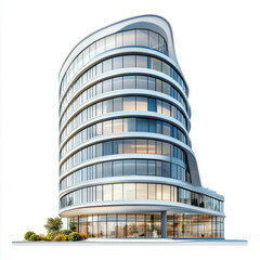 modern business building isolate on white background.