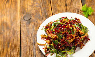 Spicy stir-fried meat and vegetables